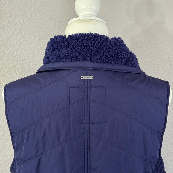 PrAna Women's Size M Navy Blue Diva Moto Mixed Materials Sweater Vest - Picture 12 of 12